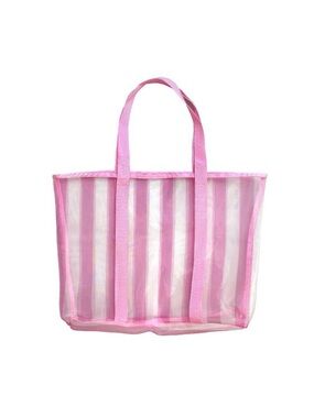 Striped Mesh Beach Tote